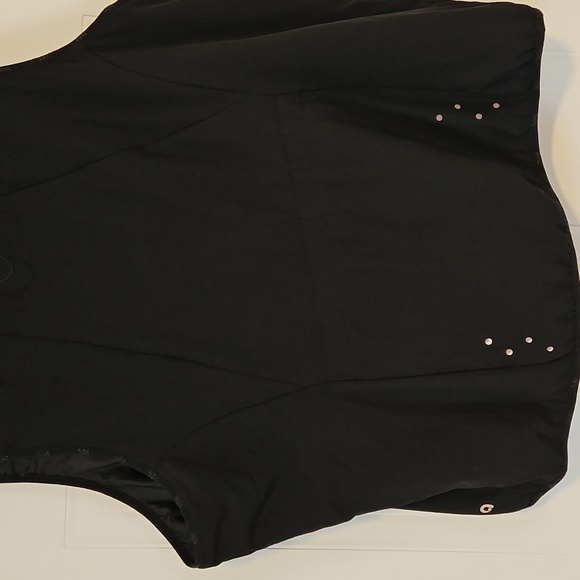 Hyba Womens XXL plus Size Sleevless Vest Jacket Mock Neck Resizable Black Puffer - Picture 9 of 10